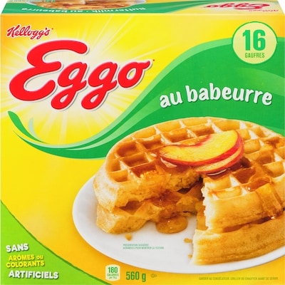 Kellogg’s Gaufres Eggo au babeurre, 16 gaufres 560 g, 0,89 $/100g