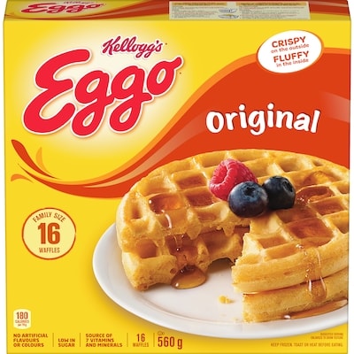 Kelloggs Eggo Original Waffles, 16 waffles 560 g, $1.39/100g
