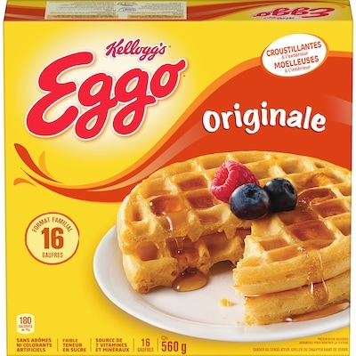 Kellogg’s Gaufres Eggo Originale, 16 gaufres 560 g, 1,25 $/100g