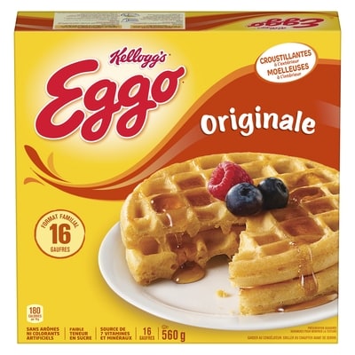 Kellogg’s Gaufres Eggo Originale, 16 gaufres 560 g, 1,25 $/100g