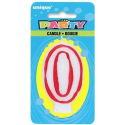 Number 0 Deluxe Birthday Candle