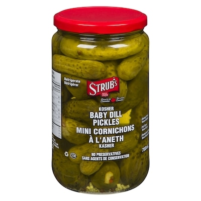 Strubs Kosher Baby Dills 750 ml, $0.93/100ml