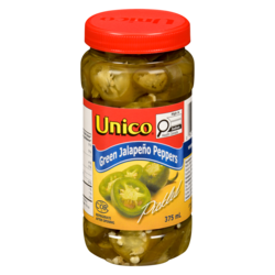 Unico Green Jalapeño Peppers, Pickled 375 ml, $0.93/100ml