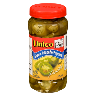 Unico Green Jalapeño Peppers, Pickled 375 ml, $1.06/100ml