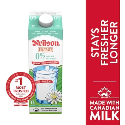 Neilson 0% Microfiltered Milk 1 l, $0.37/100ml