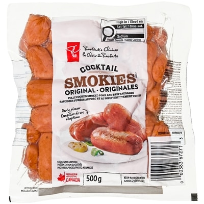 le Choix du Président Saucisses Cocktail 500 g, 2,20 $/100g
