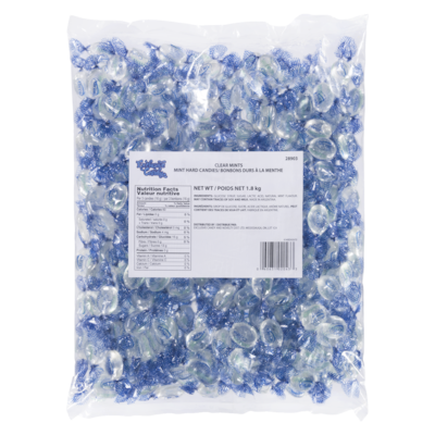 null Bonbons à la menthe transparents 1.3 kg, 0,50 $/100g