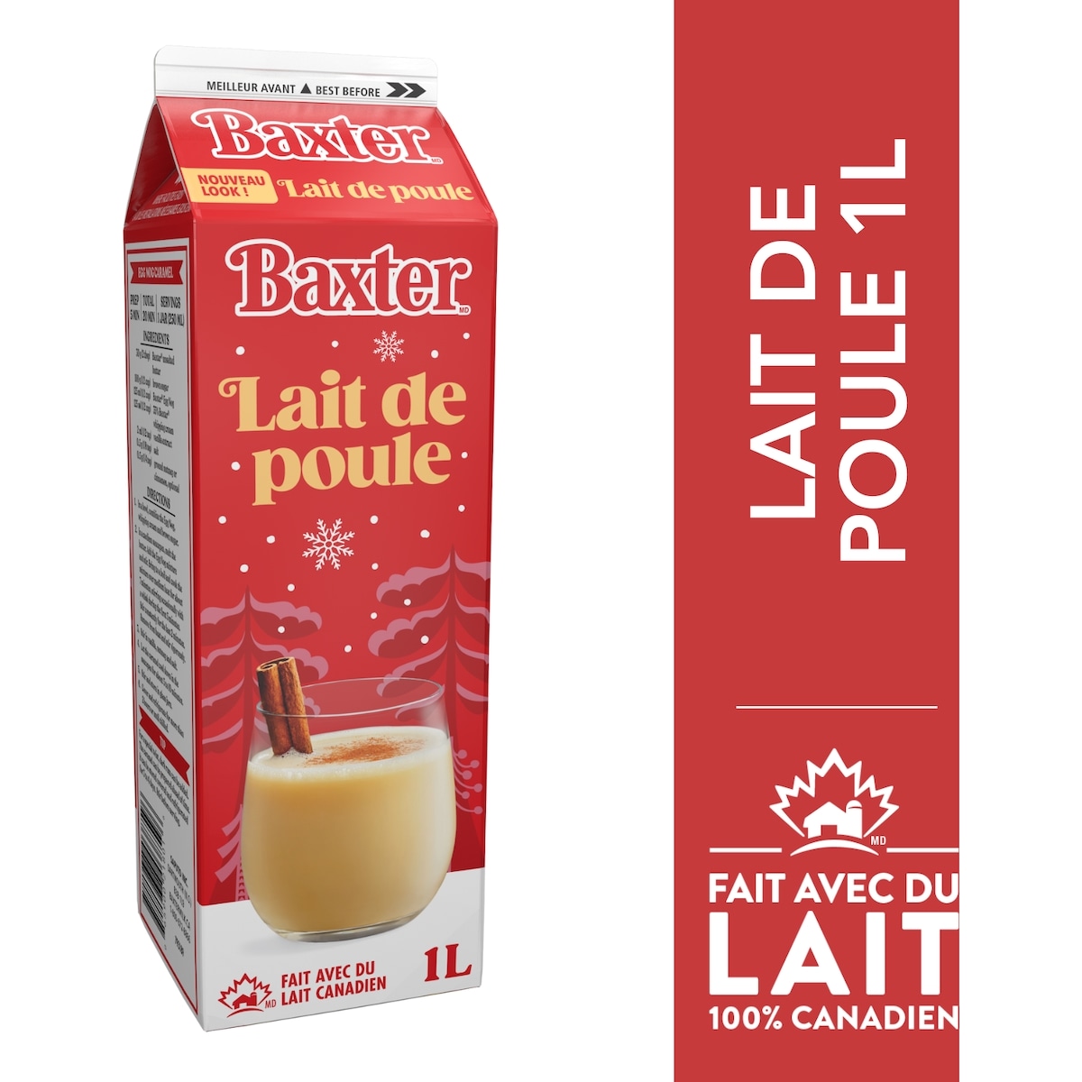 Baxter Lait de poule 1 l, 0,48 $/100ml