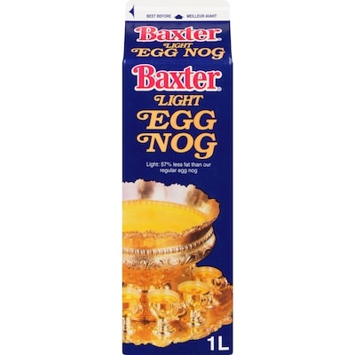 Baxter Light Egg Nog 1 l, $0.48/100ml