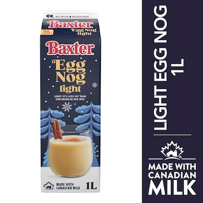 Baxter Light Egg Nog 1 l, $0.40/100ml