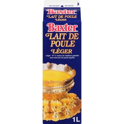 Baxter Lait de poule léger 1 l, 0,48 $/100ml