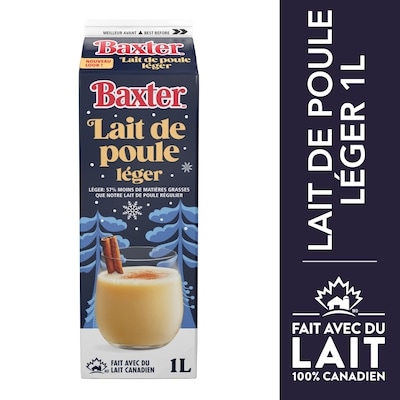 Baxter Lait de poule léger 1 l, 0,40 $/100ml