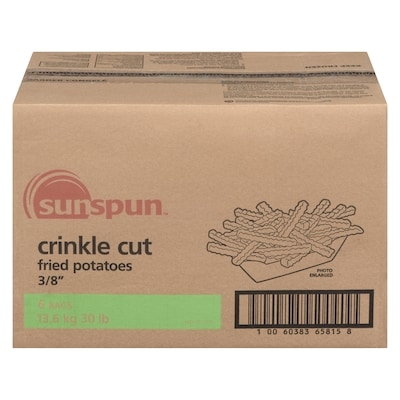Sunspun Crinkle Cut Fried Potatoes, French Fries 13.61 kg, $0.24/100g