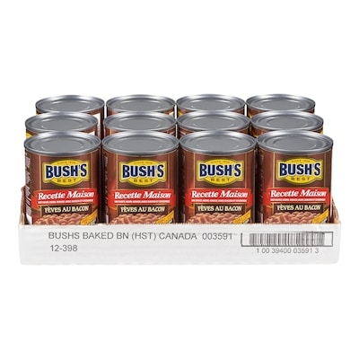 Bush’s Best Recette Maison Fèves au Bacon 398 ml, 0,63 $/100ml