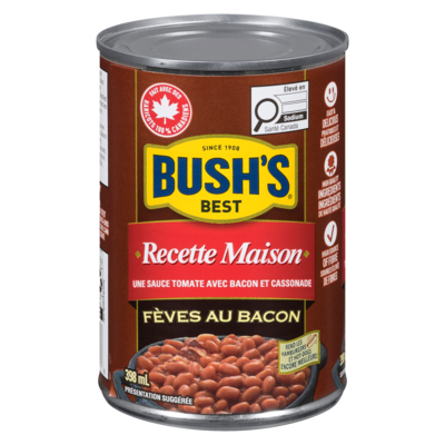 Bush’s Best Recette Maison Fèves au Bacon 398 ml, 0,70 $/100ml