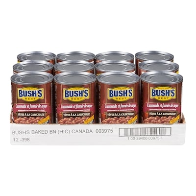 Bush’s Best Fèves à la Cassonade et fumée de noyer 398 ml, 0,63 $/100ml