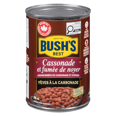 Bush’s Best Fèves à la Cassonade et fumée de noyer 398 ml, 0,70 $/100ml