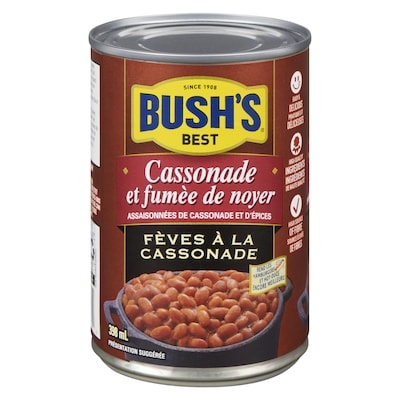 Bush’s Best Fèves à la Cassonade et fumée de noyer 398 ml, 0,70 $/100ml
