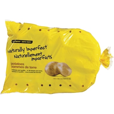 Sans Nom Pommes de terre roussâtres blanches naturellement imparfaites, sac de 20 lb 9.07 kg, 0,00 $/1ch