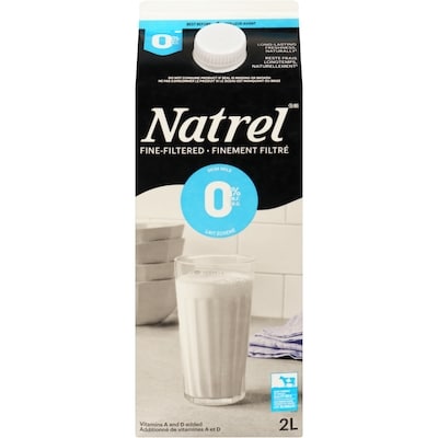 Natrel Fine-Filtered 0% Fat Free Skim Milk (2L) 2 l, $0.30/100ml