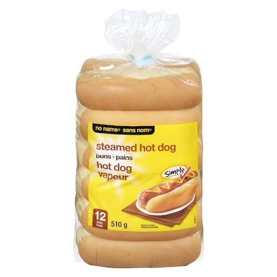 Sans Nom Pains à hot-dog cuits à la vapeur 12 ea, 0,50 $/100g