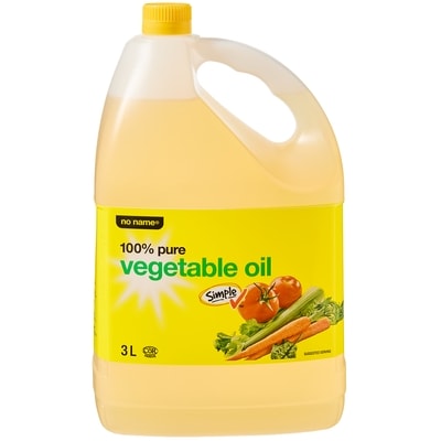 No Name 100% Pure Vegetable Oil 3 l, $0.30/100ml