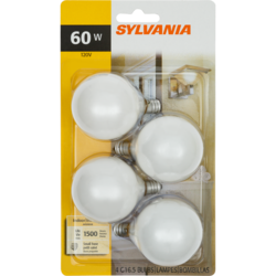 Sylvania Ampoules sphériques G16 de 60 W, 4 ea, 1,50 $/1ch