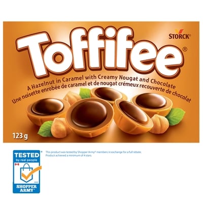 Toffifee® Hazelnut in Caramel with Creamy Nougat And Chocolate Candy 123 g, $3.24/100g