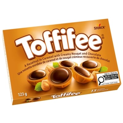 Toffifee® Noisette enrobée de caramel et de nougat crémeux recouverte de chocolat 123 g, 3,25 $/100g