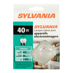 Sylvania Ampoules de 40 W pour électroménager 1 ea, 2,50 $/1ch