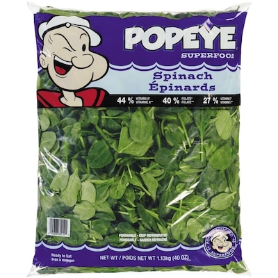 null Popeye Select Spinach 1.13 kg, $0.88/100g