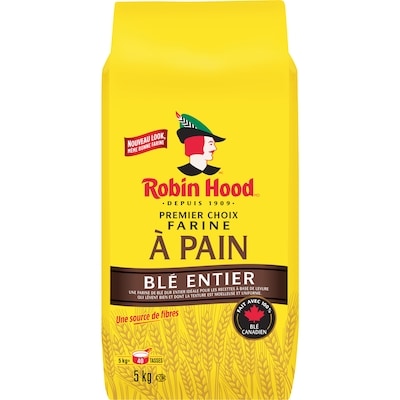 Robin Hood à pain  farine blé entier 5 kg, 0,26 $/100g
