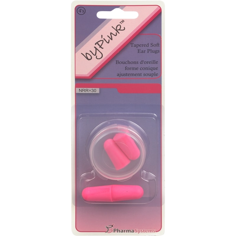 byPink Tapered Soft Ear Plugs