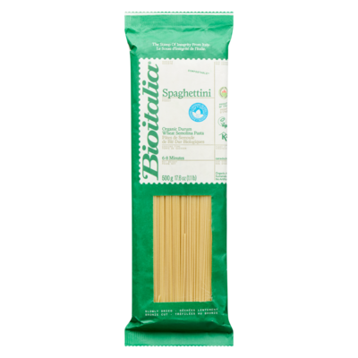 Bioitalia Pâtes Biologiques Spaghettini 500 g, 0,80 $/100g