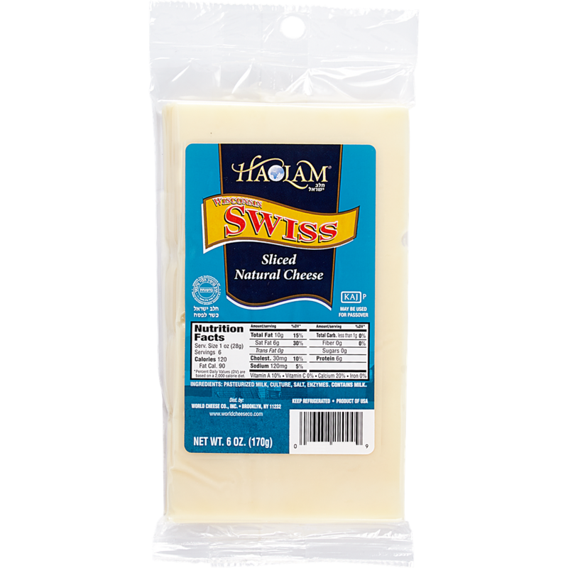 Kosher Sliced Cheese, Swiss
