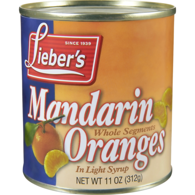 Lieber’s Segments d’orange et de mandarine casher 312 ml, 1,05 $/100ml