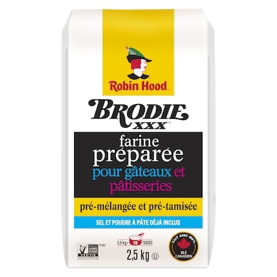 Brodie Farine préparée pour gâteaux et pâtisseries 2.5 kg, 0,28 $/100g