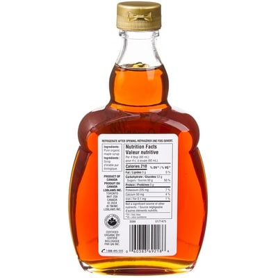 PC Biologique Sirop D’Érable 100 % Pur 375 ml, 3,60 $/100ml