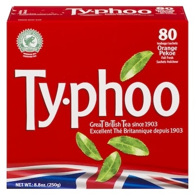 Typhoo Thé 80 ea, 0,08 $/1ch