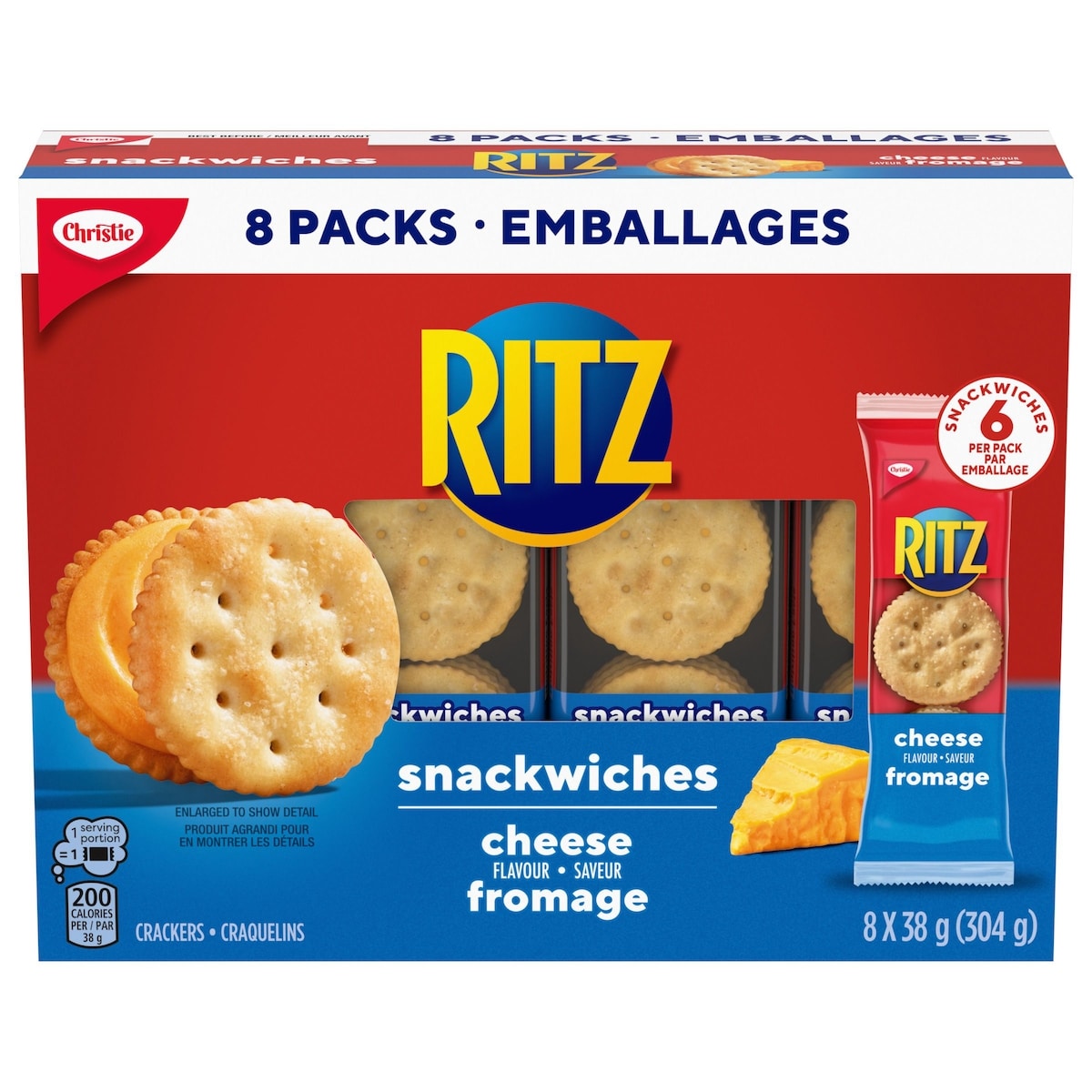 Christie Ritz Snackwich Crackers, Cheese Flavour 304 g, $1.25/100g