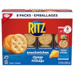 Christie Snackwiches RITZ à saveur de fromage, 8 emballages individuels 304 g, 1,48 $/100g
