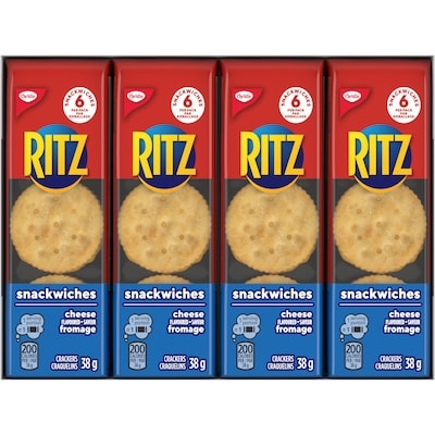 Christie Snackwiches RITZ à saveur de fromage, 8 emballages individuels 304 g, 1,15 $/100g