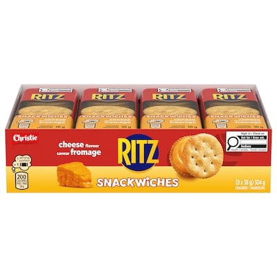 Christie Snackwiches RITZ à saveur de fromage, 8 emballages individuels 304 g, 1,41 $/100g