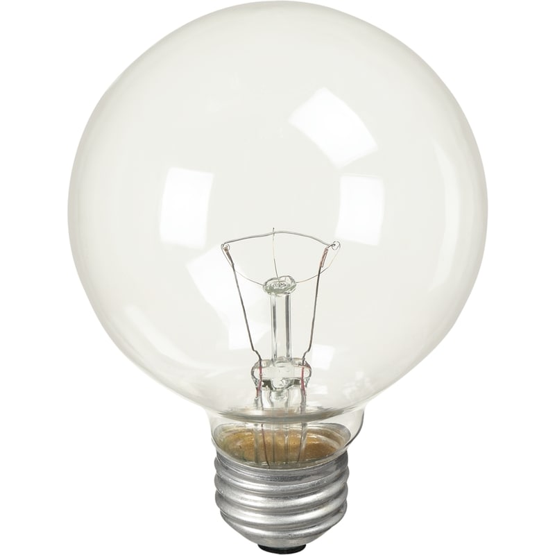 G25 Globe 40W Light Bulbs, Clear