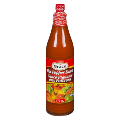 Grace Hot Pepper Sauce, Large 170 ml, $1.35/100ml