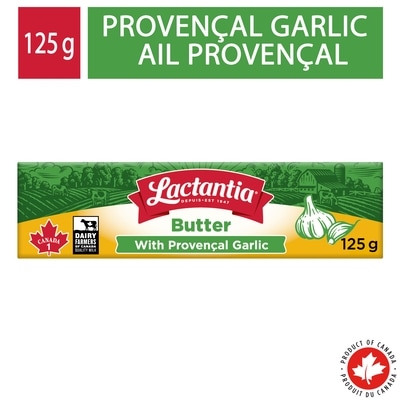 Lactantia Beurre à l’ail et aux herbes de provence. 125 g, 3,59 $/100g
