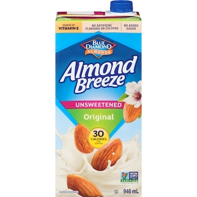 Blue Diamond Almond Breeze Natural Almond, Unsweetened 946 ml, $0.35/100ml