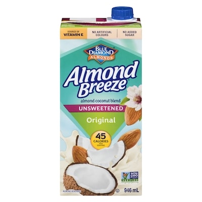 Blue Diamond Almond Breeze, Unsweetened Almond Coconut 946 ml, $0.40/100ml