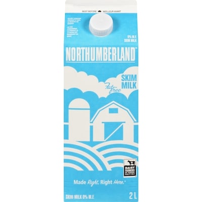 Northumberland 0% Skim Milk 2 l, $0.24/100ml