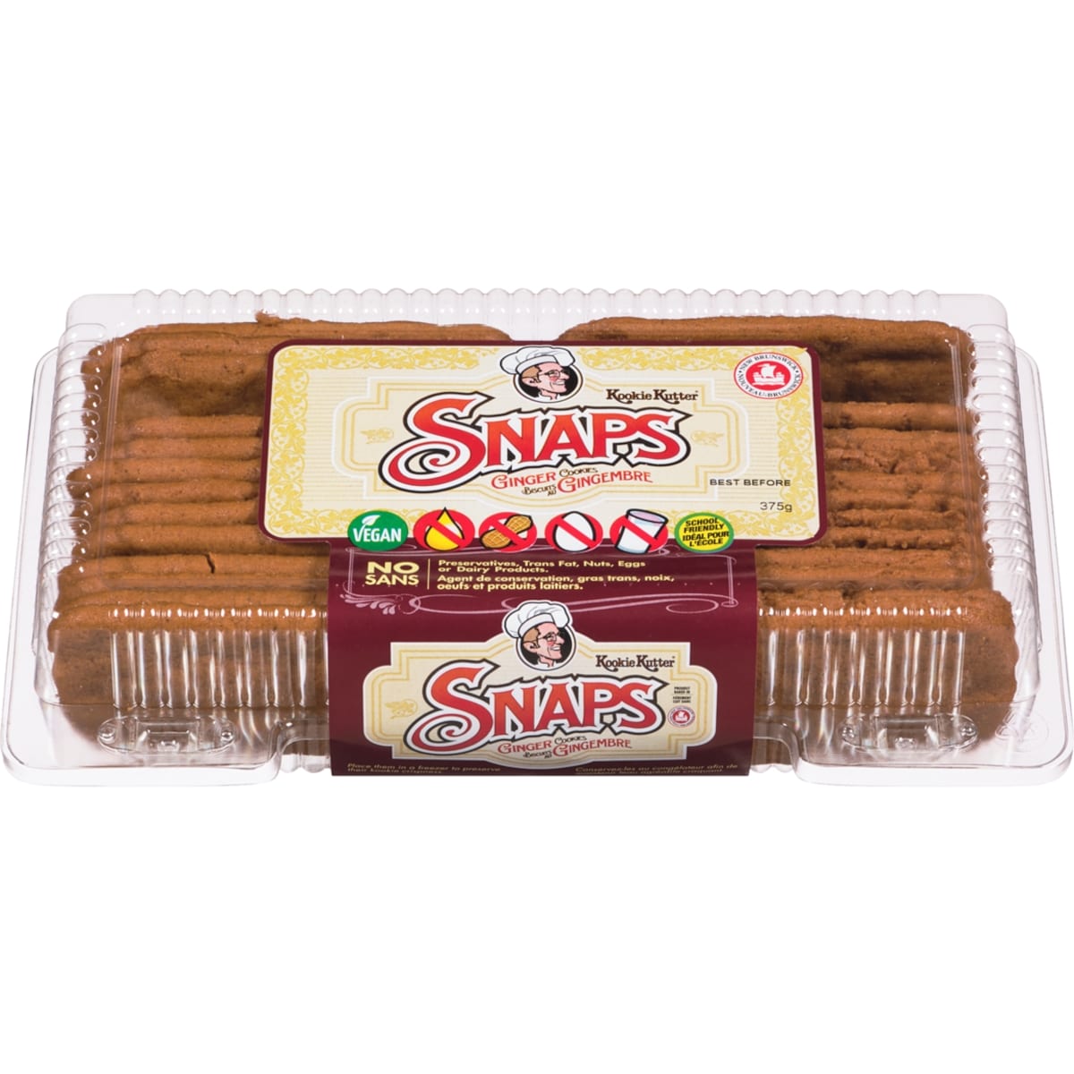 Kookie Kutter Ginger Snaps 375 g, $1.68/100g